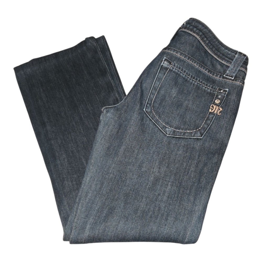 MISS ME MONTREAL plain jeans Low Rise stitched Riveted sz 28